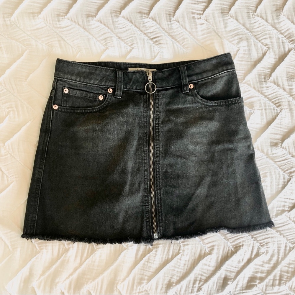 Free People NWOT Black Jean Skirt